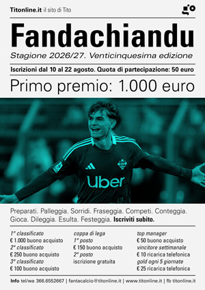 Fandachiandu n.25, il fantacalcio titese Fandachiandu n.25, il fantacalcio titese